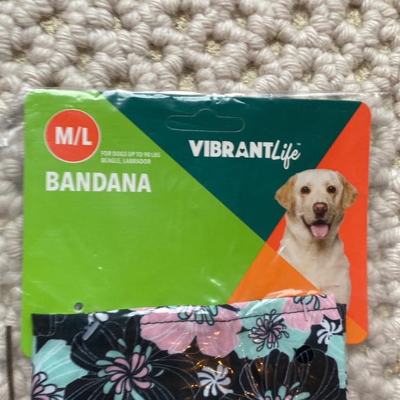 NWT Vibrant Life Dog Bandana Floral Size M/L up to 90 pounds - Picture 6 of 8